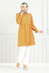The Headline Laced Up Tunic 401EVO1065-M Dark Mustard - Thumbnail