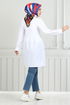 The Headline Laced Up Tunic 401EVO1065-M Ecru - Thumbnail