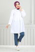 The Headline Laced Up Tunic 401EVO1065-M Ecru - Thumbnail