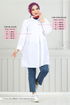 The Headline Laced Up Tunic 401EVO1065-M Ecru - Thumbnail