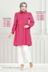 The Headline Laced Up Tunic 401EVO1065-M Fuchsia - Thumbnail