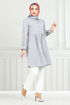 The Headline Laced Up Tunic 401EVO1065-M Grey - Thumbnail