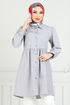 The Headline Laced Up Tunic 401EVO1065-M Grey - Thumbnail