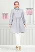 The Headline Laced Up Tunic 401EVO1065-M Grey - Thumbnail
