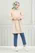 The Headline Laced Up Tunic 401EVO1065-M The Stone - Thumbnail