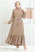 The Headline Rubberized Aerobin Dress 009MR1077-M Latte - Thumbnail