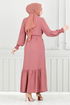 The Headline Rubberized Aerobin Dress 401ART1044-M Rose Kurusu - Thumbnail