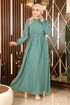The Headline Rubberized Chiffon Evening dress Mint MIH12003 - Thumbnail