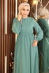 The Headline Rubberized Chiffon Evening dress Mint MIH12003 - Thumbnail