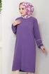 The Headline Rubberized Tunic 180BO1060-M Dark Lilac - Thumbnail