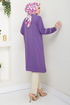 The Headline Rubberized Tunic 180BO1060-M Dark Lilac - Thumbnail