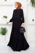 The Skirt Flywheel Hijab Dress 2352BGS895-M Black - Thumbnail