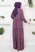 The Skirt Flywheel Hijab Dress 2352BGS895-M Lilac - Thumbnail