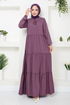 The Skirt Flywheel Hijab Dress 2352BGS895-M Lilac - Thumbnail