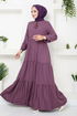 The Skirt Flywheel Hijab Dress 2352BGS895-M Lilac - Thumbnail