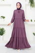 The Skirt Flywheel Hijab Dress 2352BGS895-M Lilac - Thumbnail