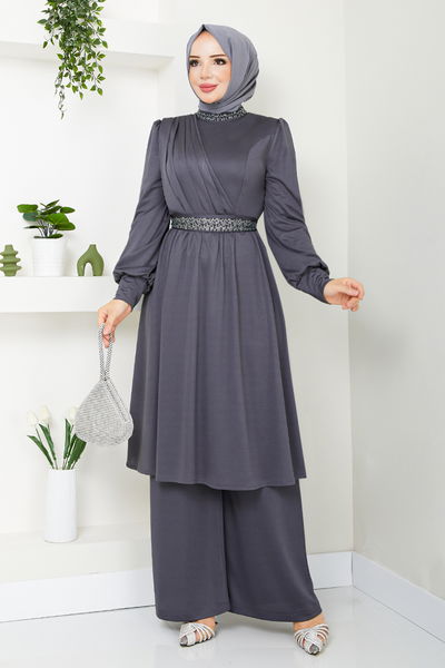 MRV D.V.L. - The Stone Detailed Hijab Team 280DVL897-M Anthracite