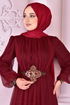 Tüll Abendkleid Bordeaux ASM2488 - Thumbnail