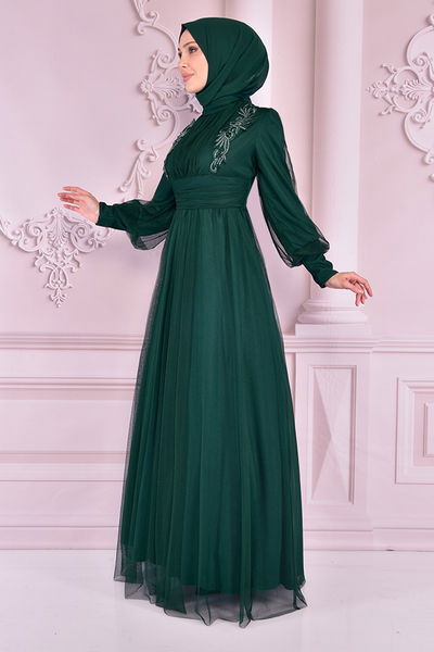 ASM - Tüll Abendkleid Smaragde ASM2436