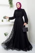 Tüll Kleid DMN4499 Schwarz - Thumbnail