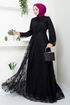 Tüll Kleid DMN4499 Schwarz - Thumbnail