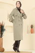Trenchcoat 040OZT1013-MS Almond Green - Thumbnail