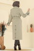 Trenchcoat 040OZT1013-MS Almond Green - Thumbnail