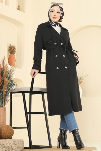 O.Z.T. - ترانشكوت أسود 040OZT1013-MS