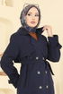 Trenchcoat 040OZT1013-MS Navy Blue - Thumbnail