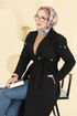 Trenchcoat 043OZT1013-MS Black - Thumbnail