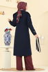 Trenchcoat 043OZT1013-MS Navy Blue - Thumbnail