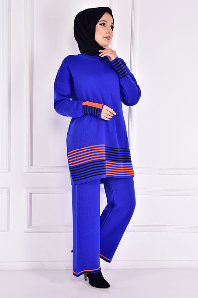 MDD - Triko İkili Takım Saks MDD3349