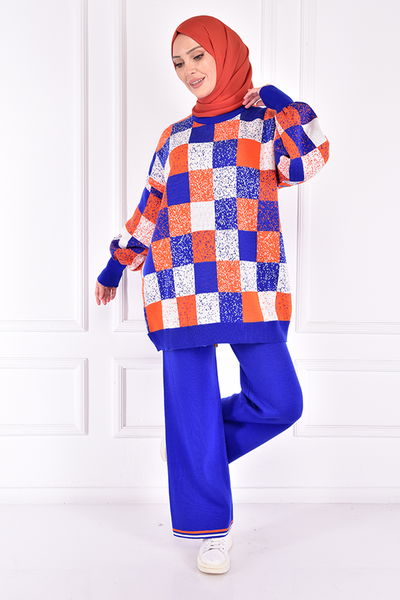MDD - Triko İkili Takım Saks MDD3355