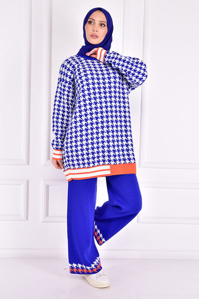 MDD - Triko İkili Takım Saks MDD3356