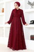 Tulle Dress DMN4499 Burgundy - Thumbnail