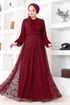 Tulle Dress DMN4499 Burgundy - Thumbnail