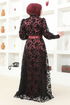 Tulle Evening dress ASM2679 Burgundy - Thumbnail