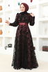 Tulle Evening dress ASM2679 Burgundy - Thumbnail