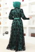 Tulle Evening dress ASM2679 Emerald - Thumbnail