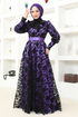 Tulle Evening dress ASM2679 Purple - Thumbnail