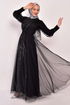 Tulle Evening dress Black ASM2457 - Thumbnail