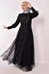 Tulle Evening dress Black ASM2457 - Thumbnail