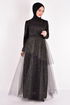 Tulle Evening dress Black ASM2471 - Thumbnail