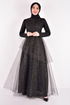 Tulle Evening dress Black ASM2471 - Thumbnail