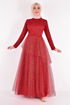 Tulle Evening dress Burgundy ASM2471 - Thumbnail