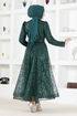 Tulle Evening dress YGS6421 Emerald - Thumbnail