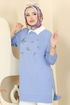 بلوز أزرق 102OZN1046-MS - Thumbnail