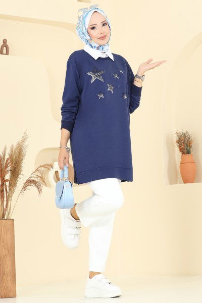 O.Z.N. - Tunic 102OZN1046-MS Navy Blue