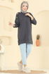 بلوز رمادي غامق 2727AYD574-MS - Thumbnail