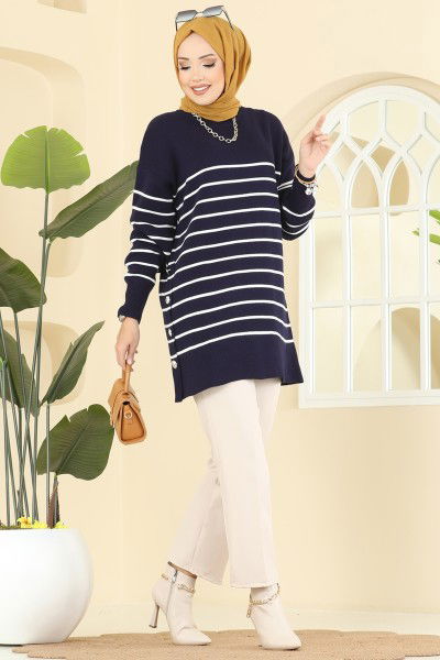 A.Y.D. - Tunic 2751AYD574-MS Navy Blue